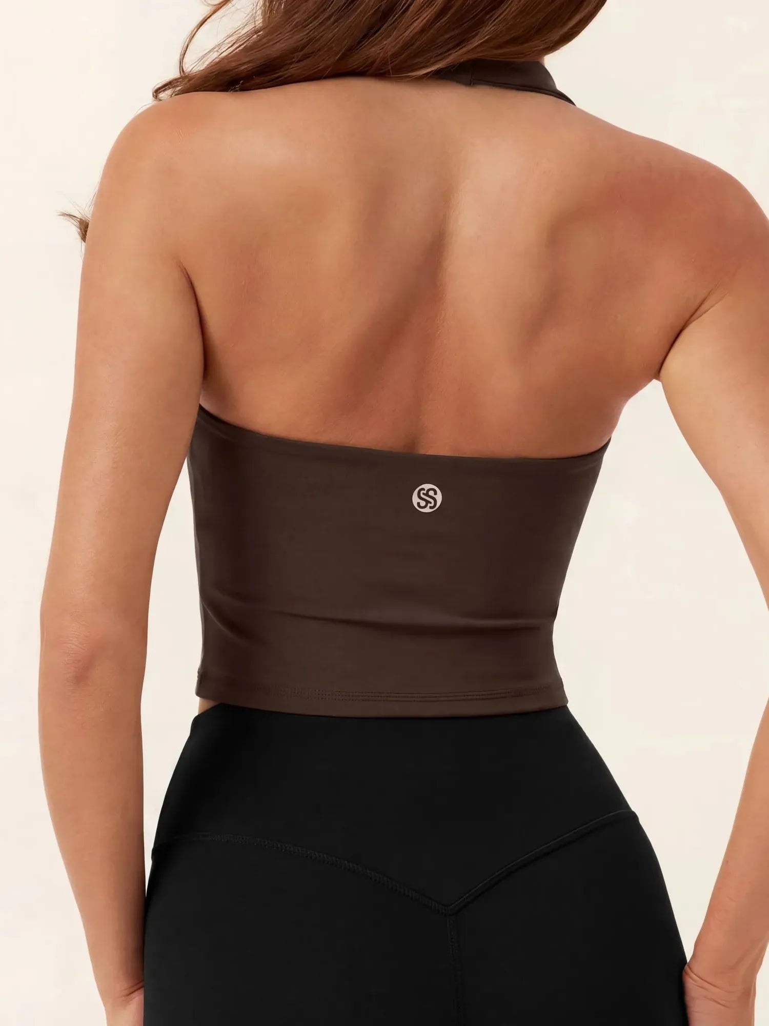 Padded Halter Backless Longline Workout Tank Tops-SUUKSESS-SUUKSESS