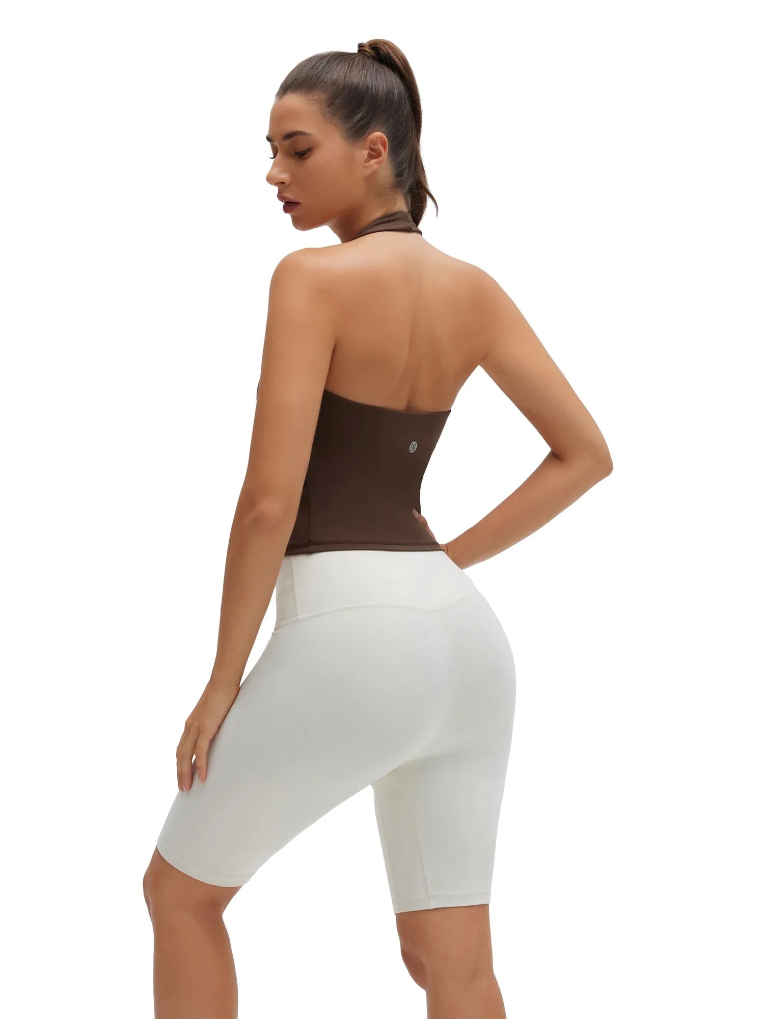 Padded Halter Backless Longline Workout Tank Tops-SUUKSESS-SUUKSESS