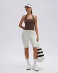 Padded Halter Backless Longline Workout Tank Tops-SUUKSESS-SUUKSESS
