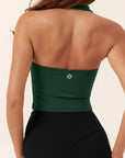 Padded Halter Backless Longline Workout Tank Tops-SUUKSESS-SUUKSESS
