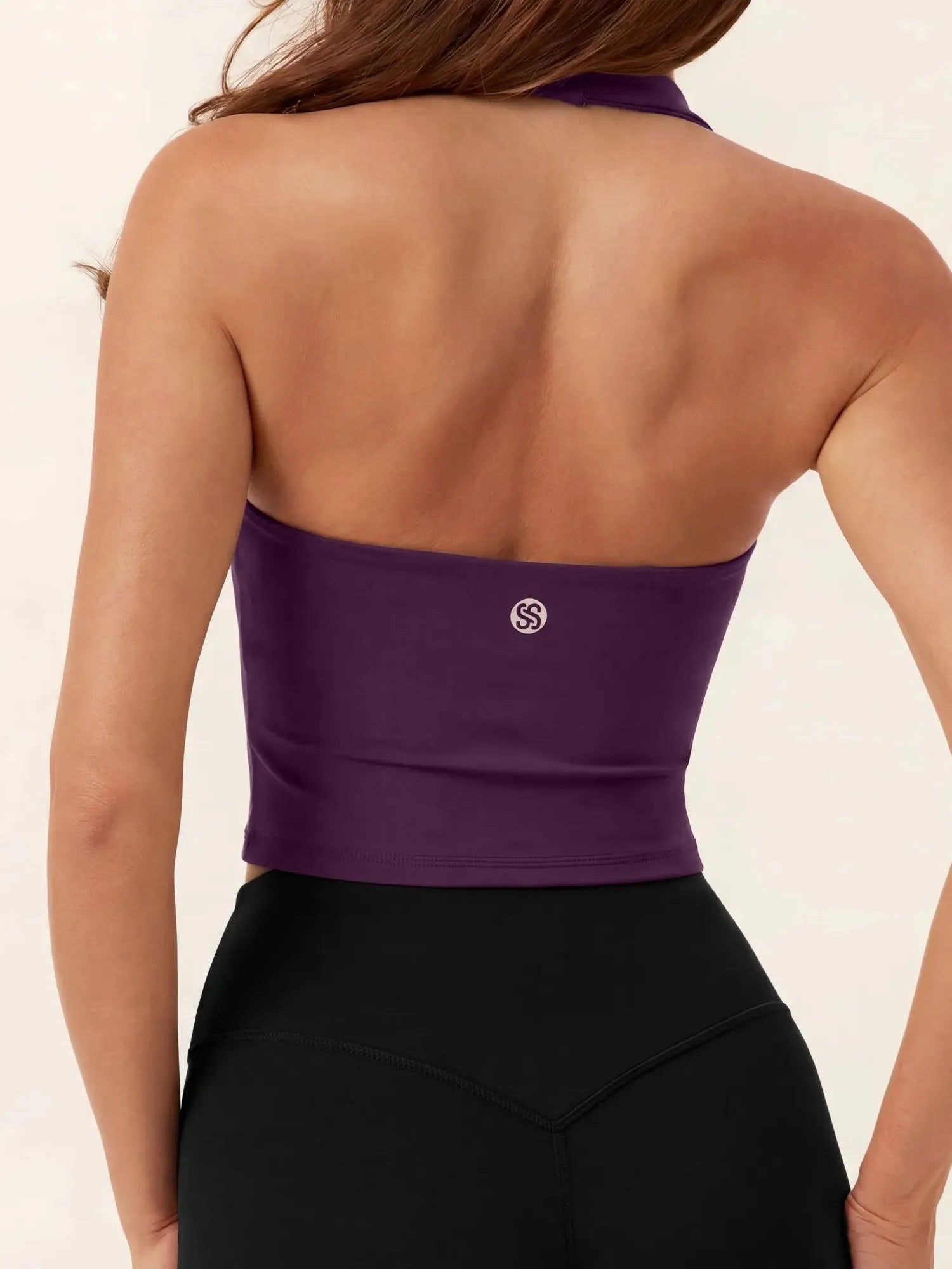 Padded Halter Backless Longline Workout Tank Tops-SUUKSESS-SUUKSESS