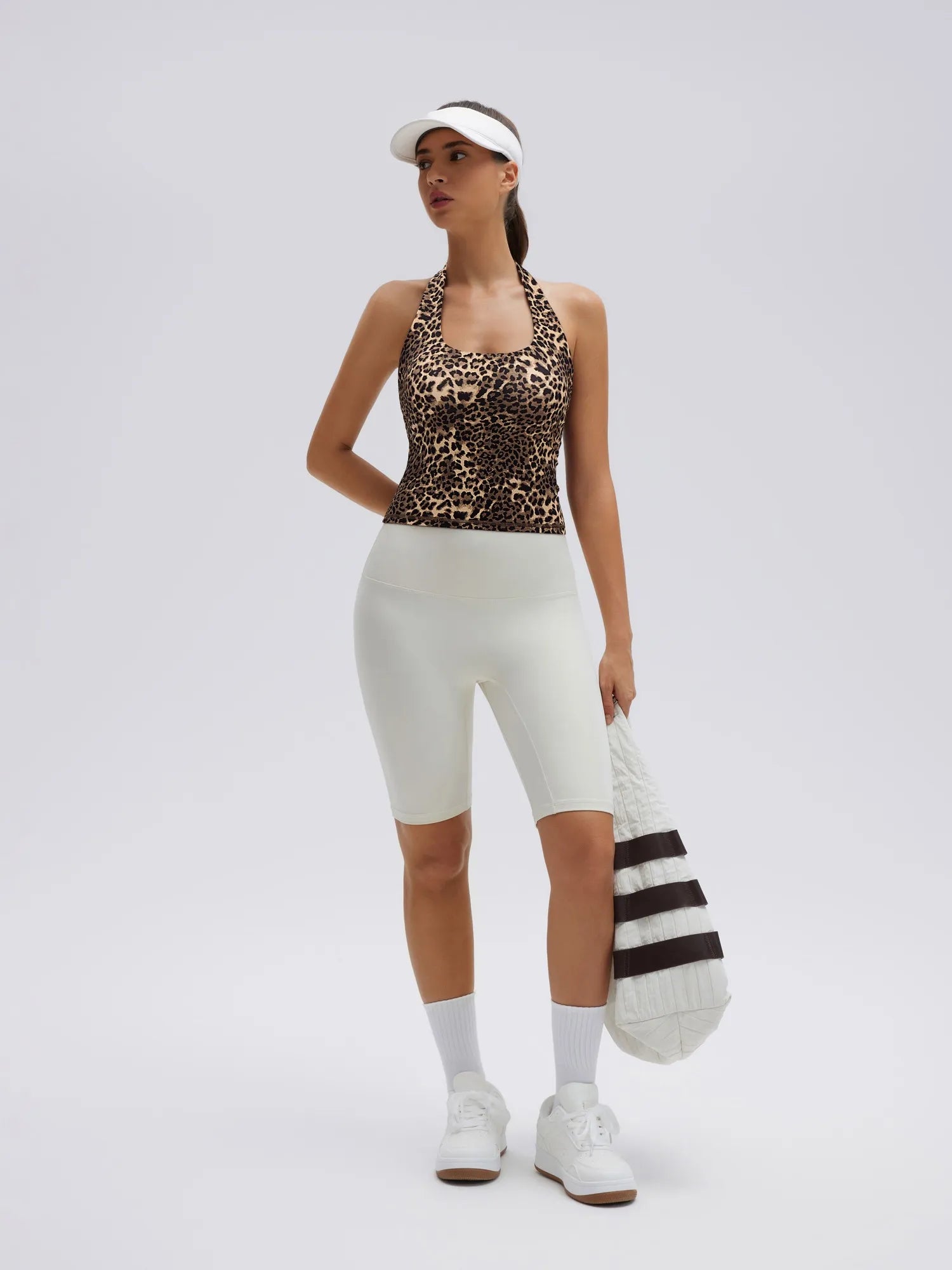 Padded Halter Backless Longline Workout Tank Tops