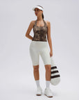 Padded Halter Backless Longline Workout Tank Tops