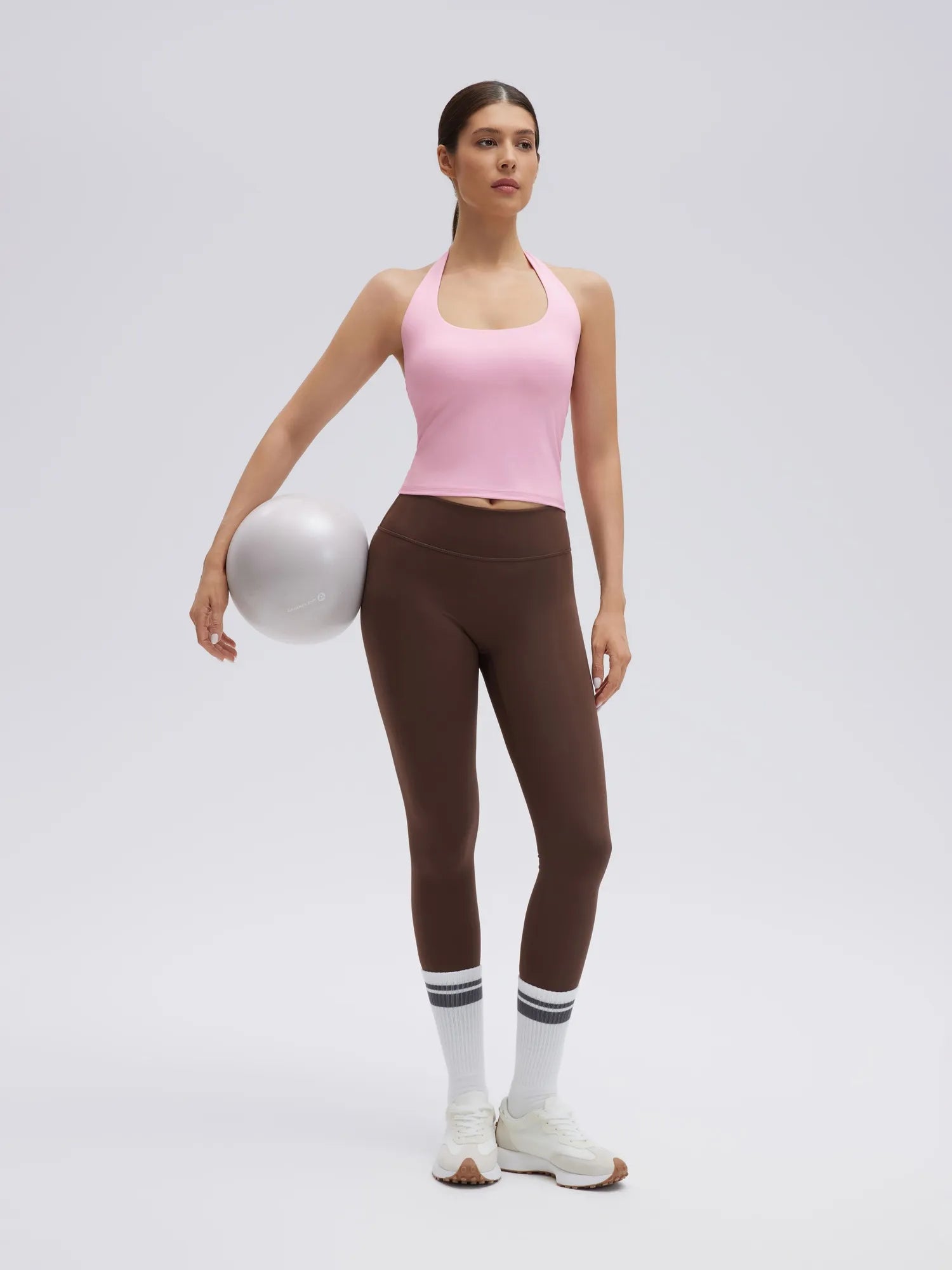 Padded Halter Backless Longline Workout Tank Tops-SUUKSESS-SUUKSESS