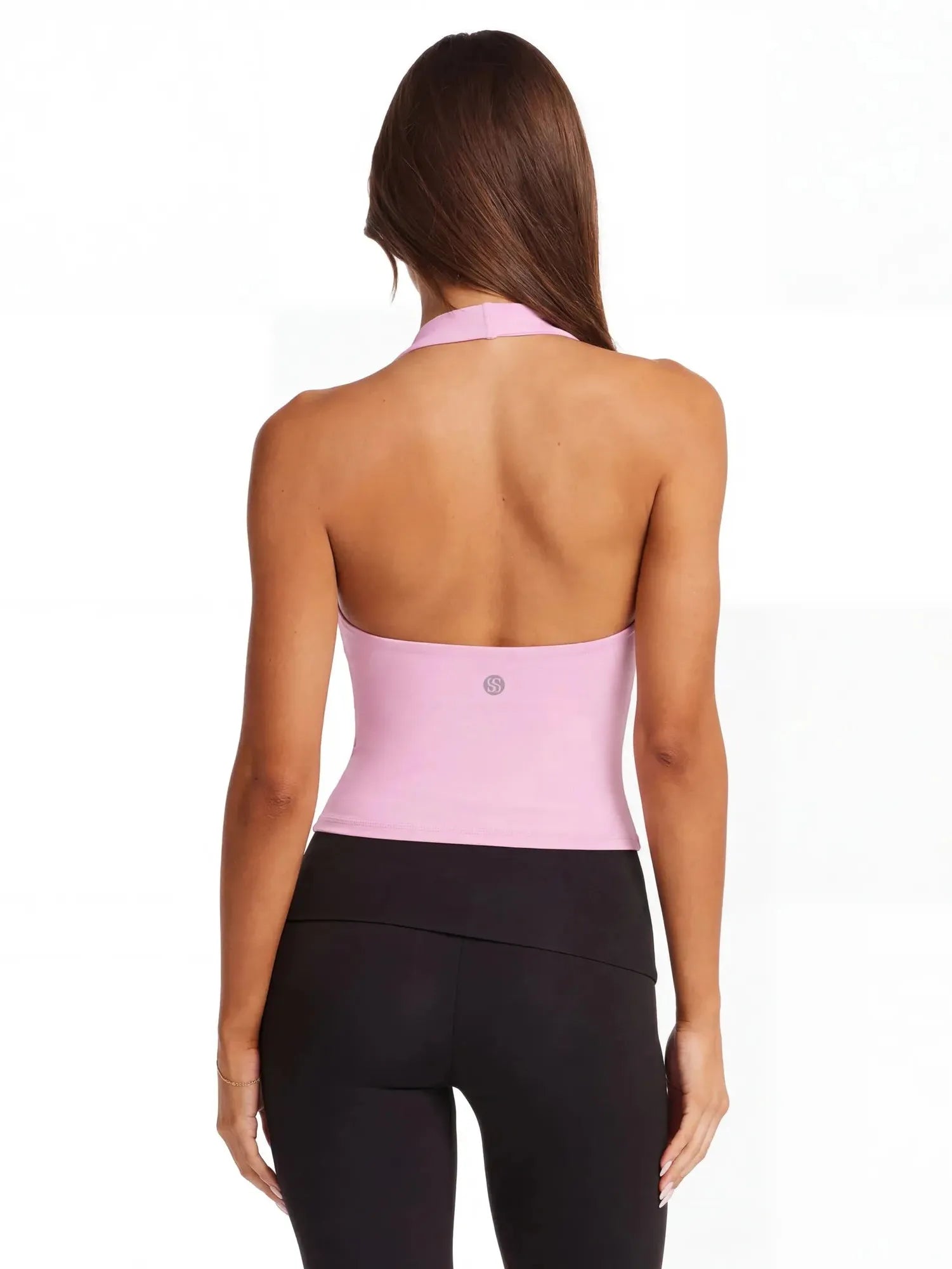Padded Halter Backless Longline Workout Tank Tops-SUUKSESS-SUUKSESS