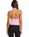 Padded Halter Backless Longline Workout Tank Tops-SUUKSESS-SUUKSESS