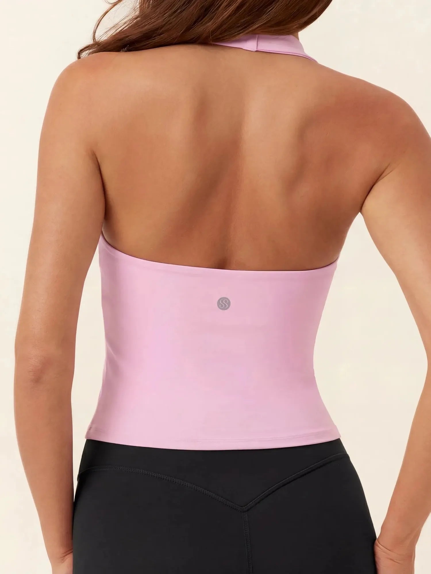 Padded Halter Backless Longline Workout Tank Tops-SUUKSESS-SUUKSESS