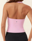 Padded Halter Backless Longline Workout Tank Tops-SUUKSESS-SUUKSESS