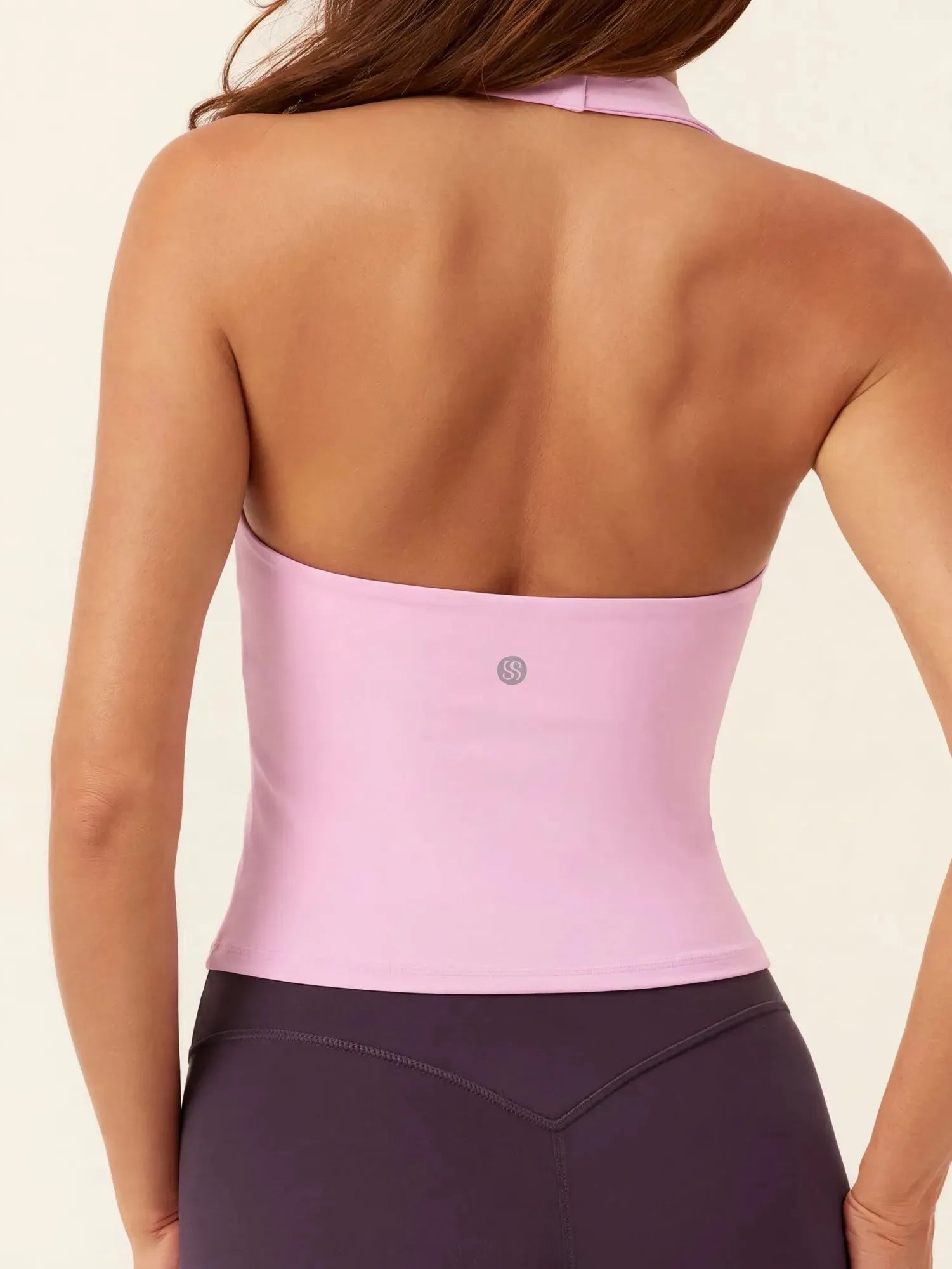 Padded Halter Backless Longline Workout Tank Tops-SUUKSESS-SUUKSESS