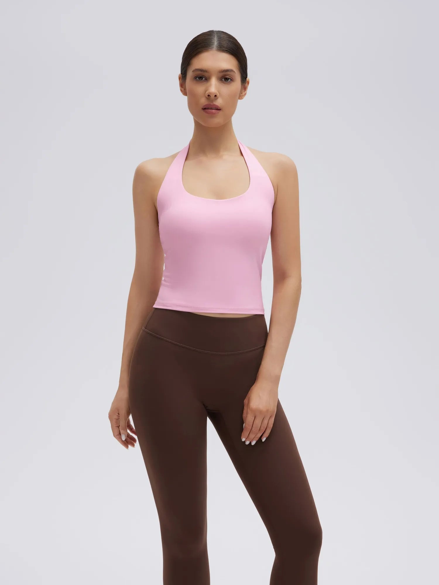 Padded Halter Backless Longline Workout Tank Tops-SUUKSESS-SUUKSESS