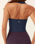Padded Halter Backless Longline Workout Tank Tops-SUUKSESS-SUUKSESS