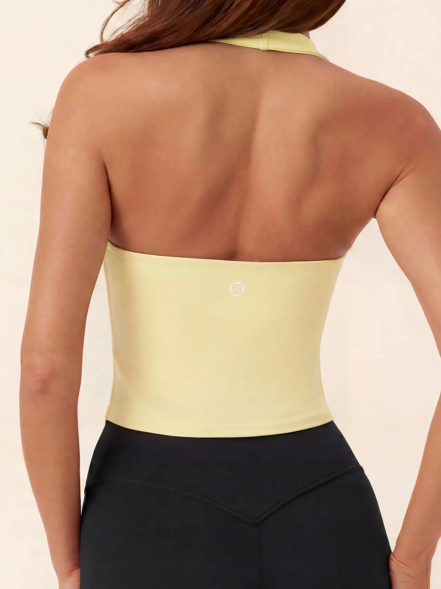 Padded Halter Backless Longline Workout Tank Tops-SUUKSESS-SUUKSESS