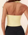 Padded Halter Backless Longline Workout Tank Tops-SUUKSESS-SUUKSESS