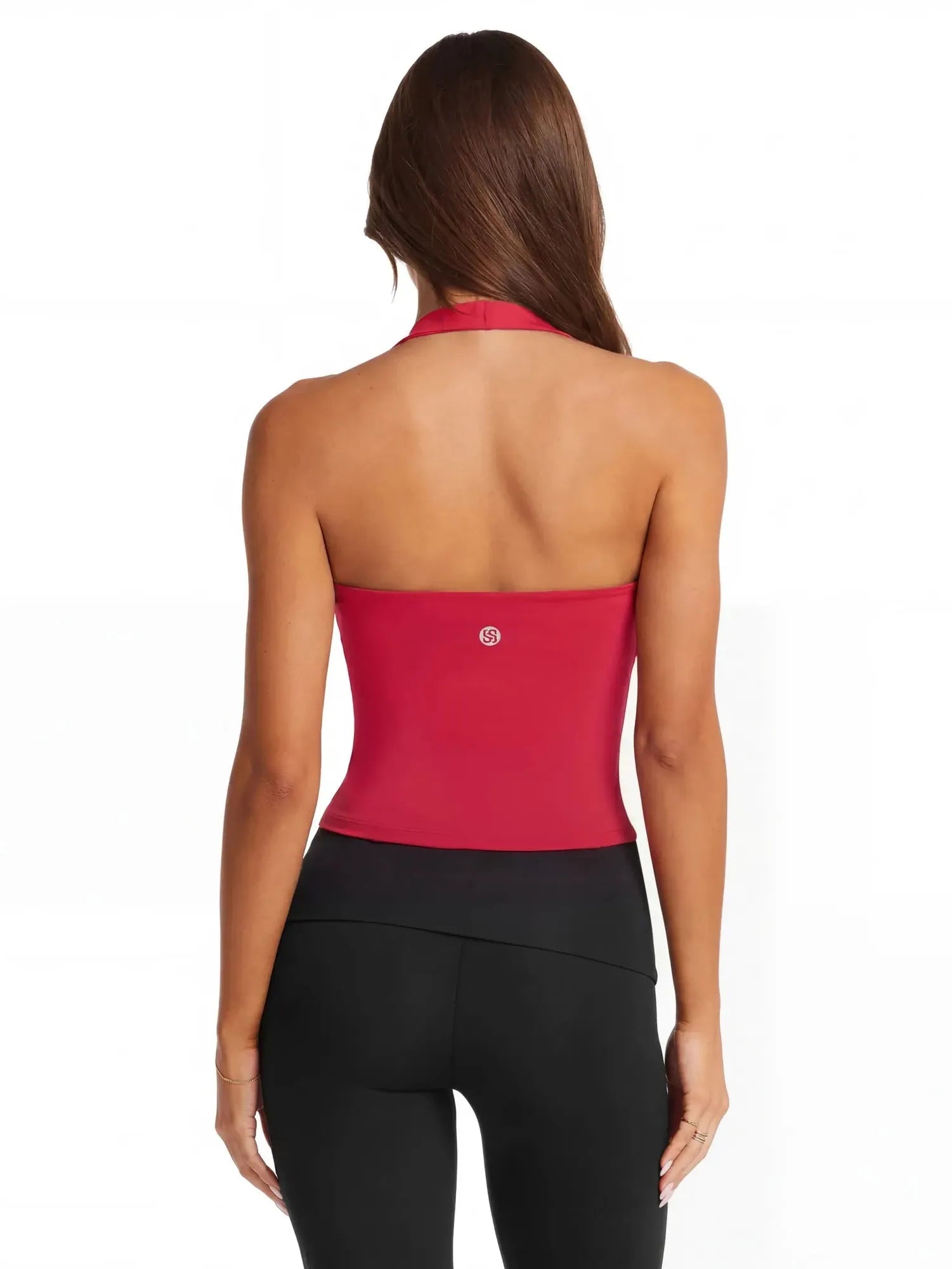 Padded Halter Backless Longline Workout Tank Tops-SUUKSESS-SUUKSESS