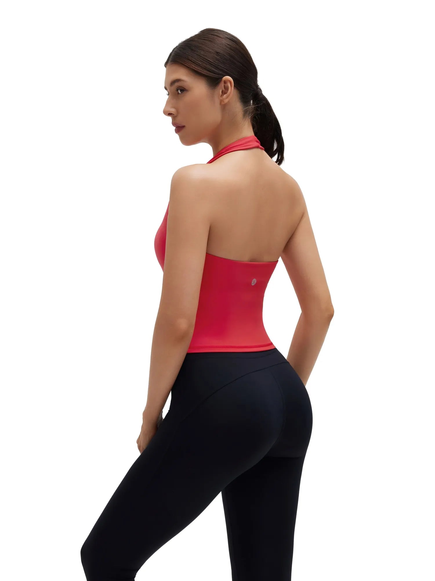 Padded Halter Backless Longline Workout Tank Tops-SUUKSESS-SUUKSESS