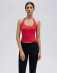 Padded Halter Backless Longline Workout Tank Tops-SUUKSESS-SUUKSESS