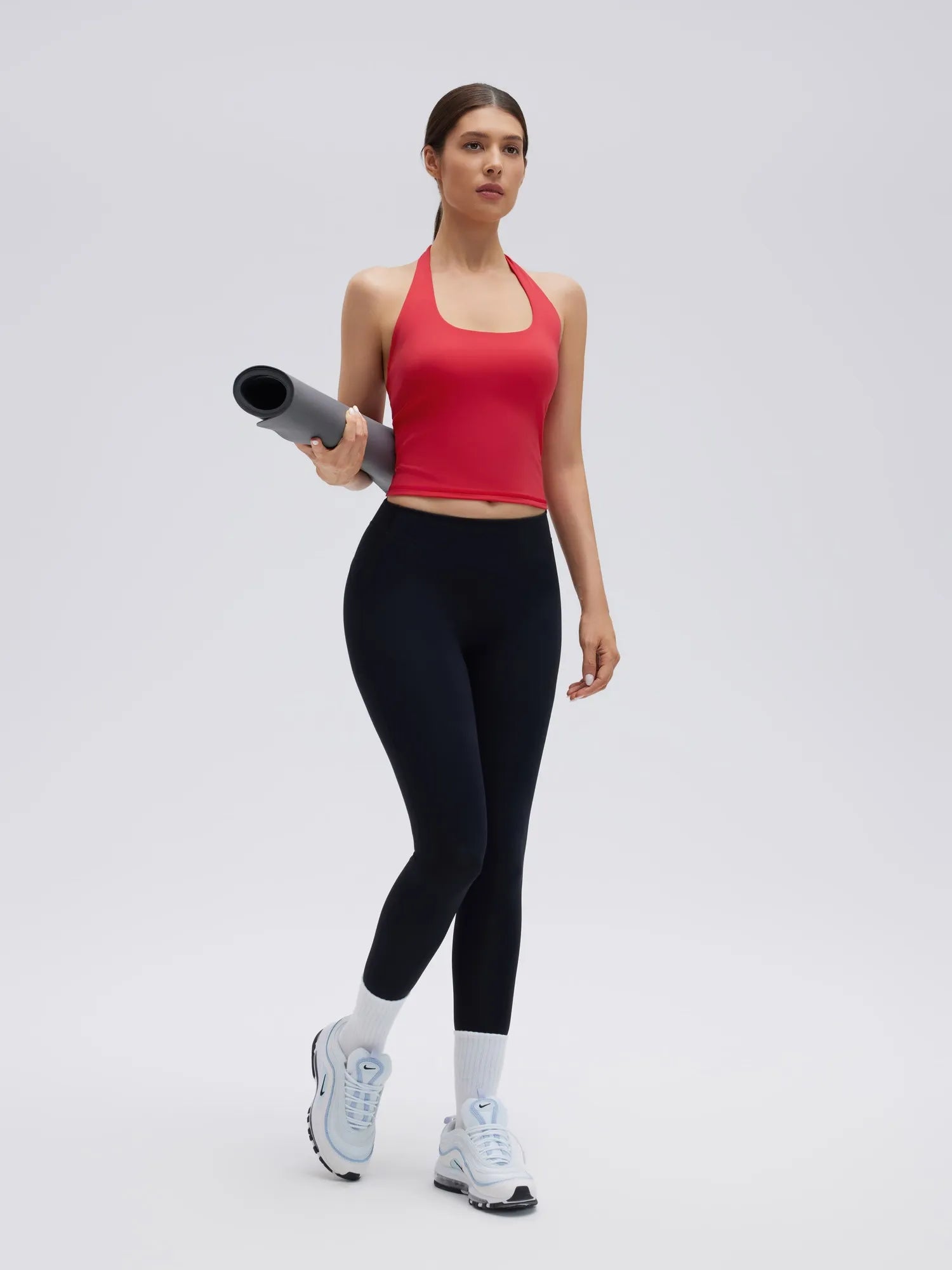 Padded Halter Backless Longline Workout Tank Tops-SUUKSESS-SUUKSESS