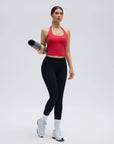 Padded Halter Backless Longline Workout Tank Tops-SUUKSESS-SUUKSESS