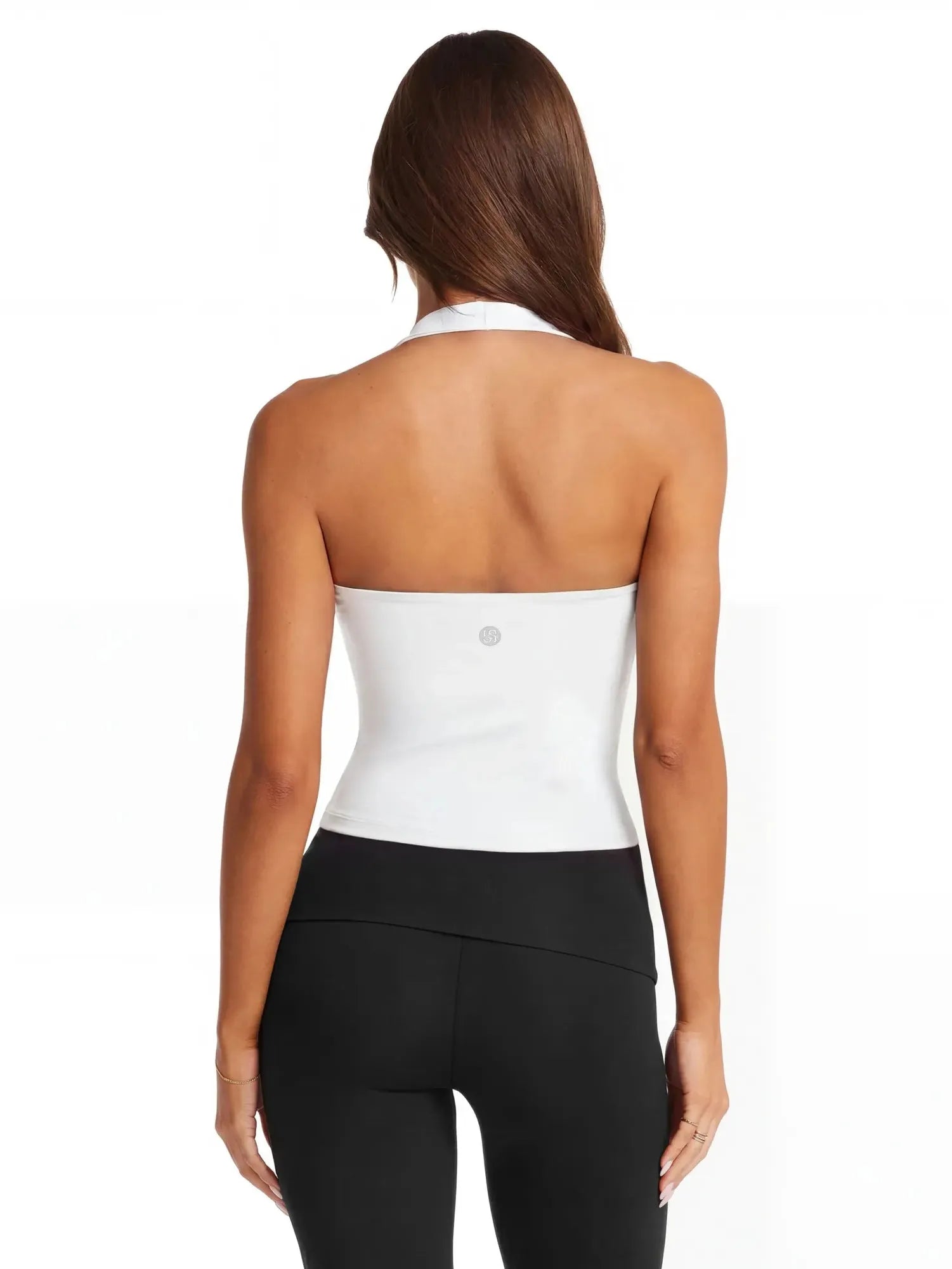 Padded Halter Backless Longline Workout Tank Tops-SUUKSESS-SUUKSESS