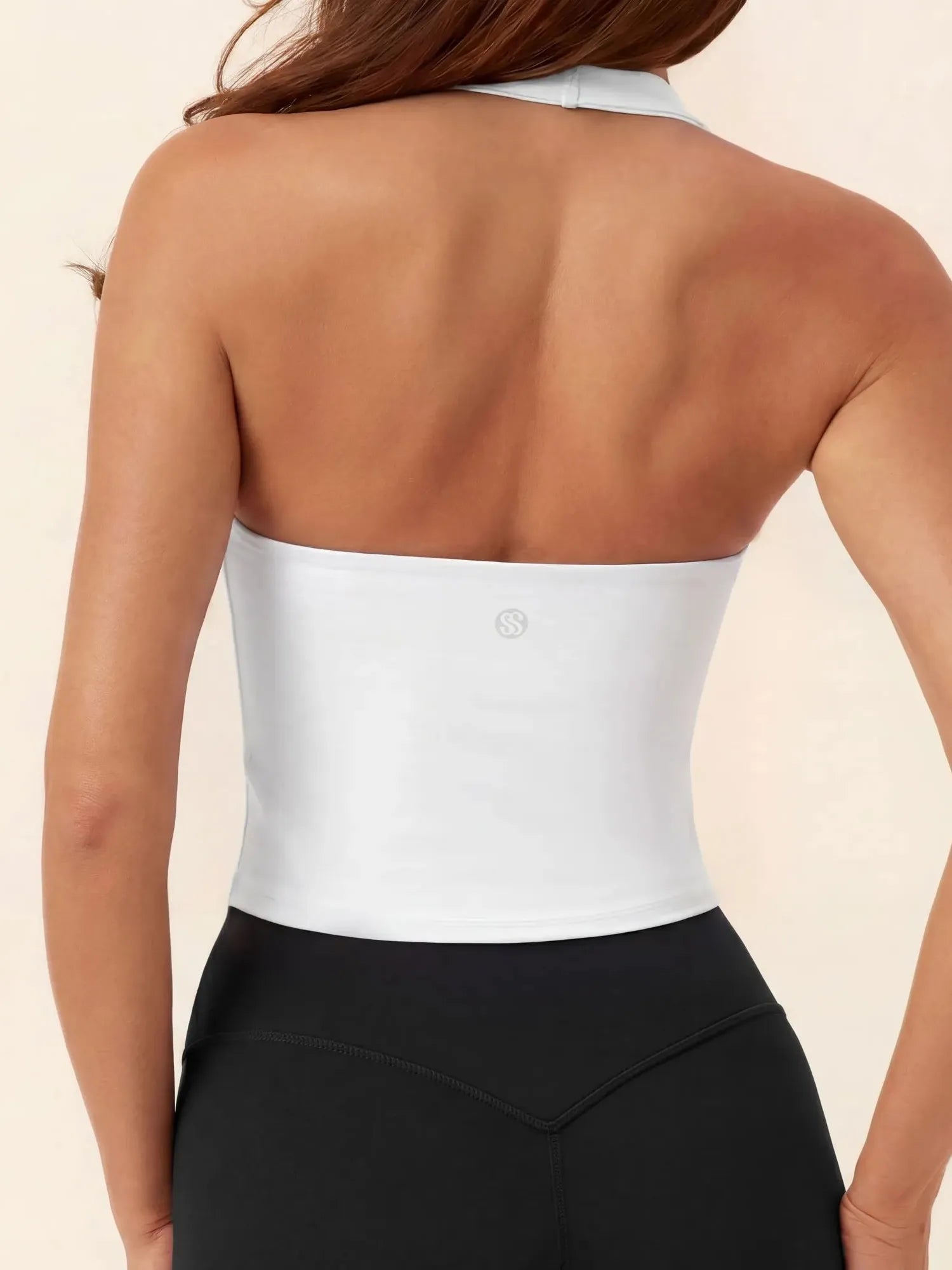 Padded Halter Backless Longline Workout Tank Tops-SUUKSESS-SUUKSESS