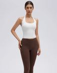 Padded Halter Backless Longline Workout Tank Tops-SUUKSESS-SUUKSESS