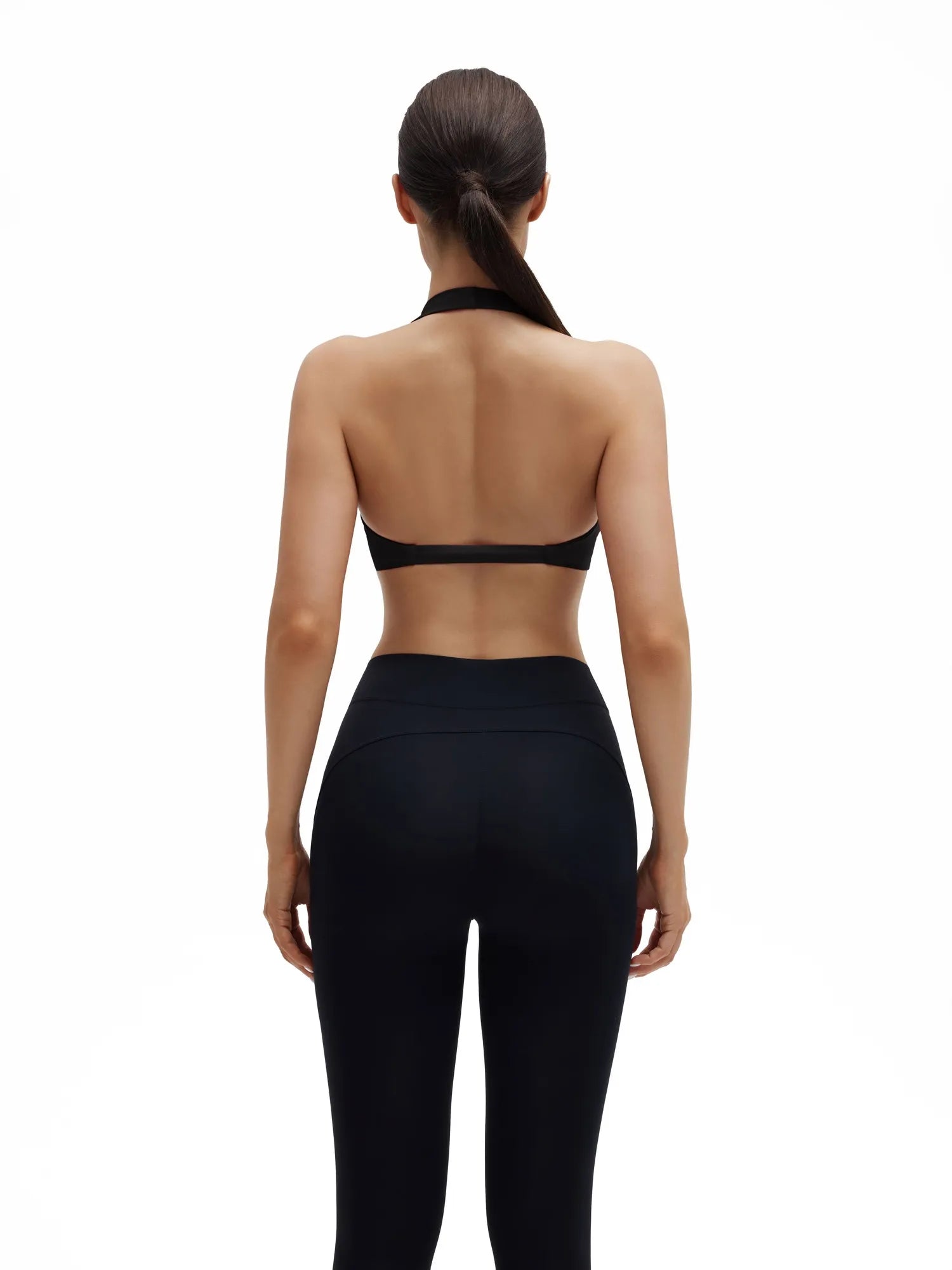 Twist Halter Padded Deep V Crop Tank Tops-SUUKSESS-SUUKSESS