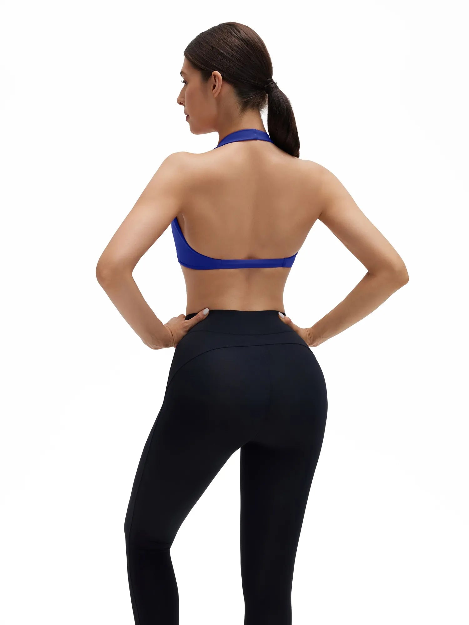 Twist Halter Padded Deep V Crop Tank Tops-SUUKSESS-SUUKSESS