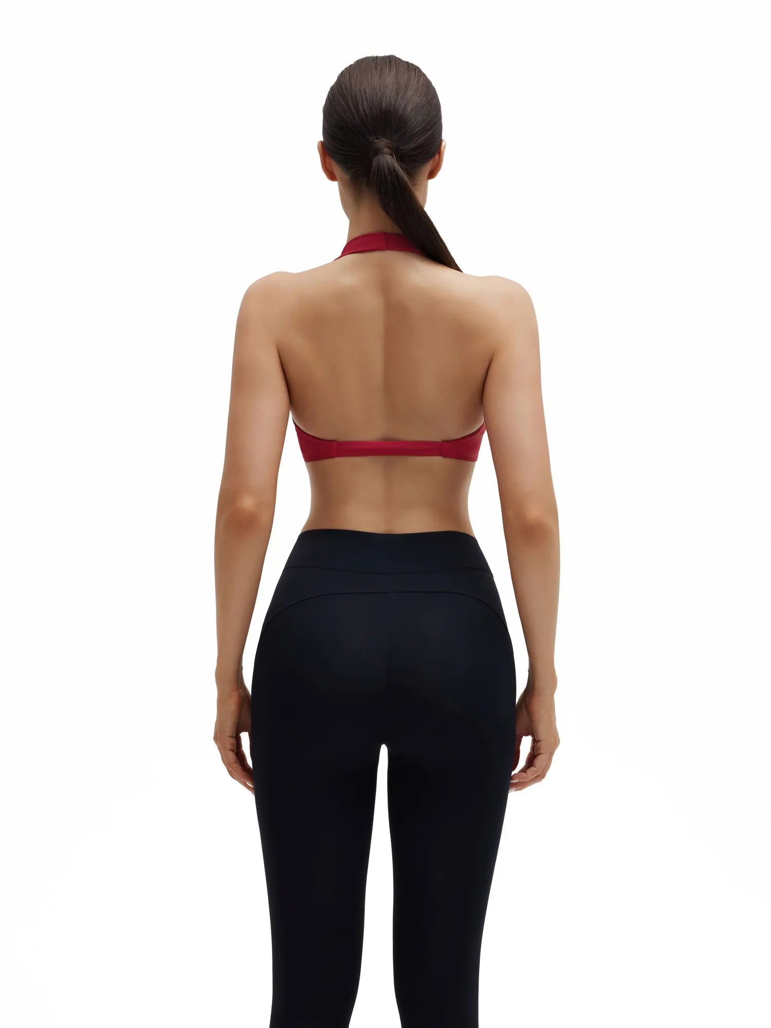 Twist Halter Padded Deep V Crop Tank Tops-SUUKSESS-SUUKSESS