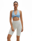 Twist Halter Padded Deep V Crop Tank Tops-SUUKSESS-Sky Blue-XS-SUUKSESS