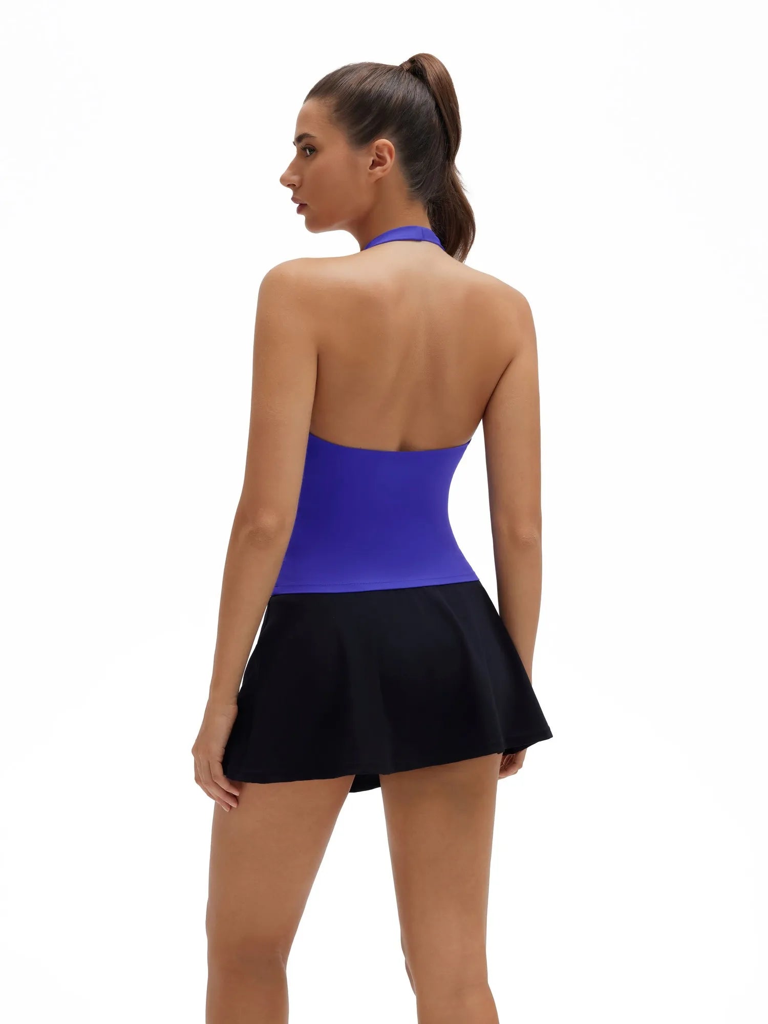 Halter Deep V Neck Wrap Workout Tank Tops-SUUKSESS-SUUKSESS