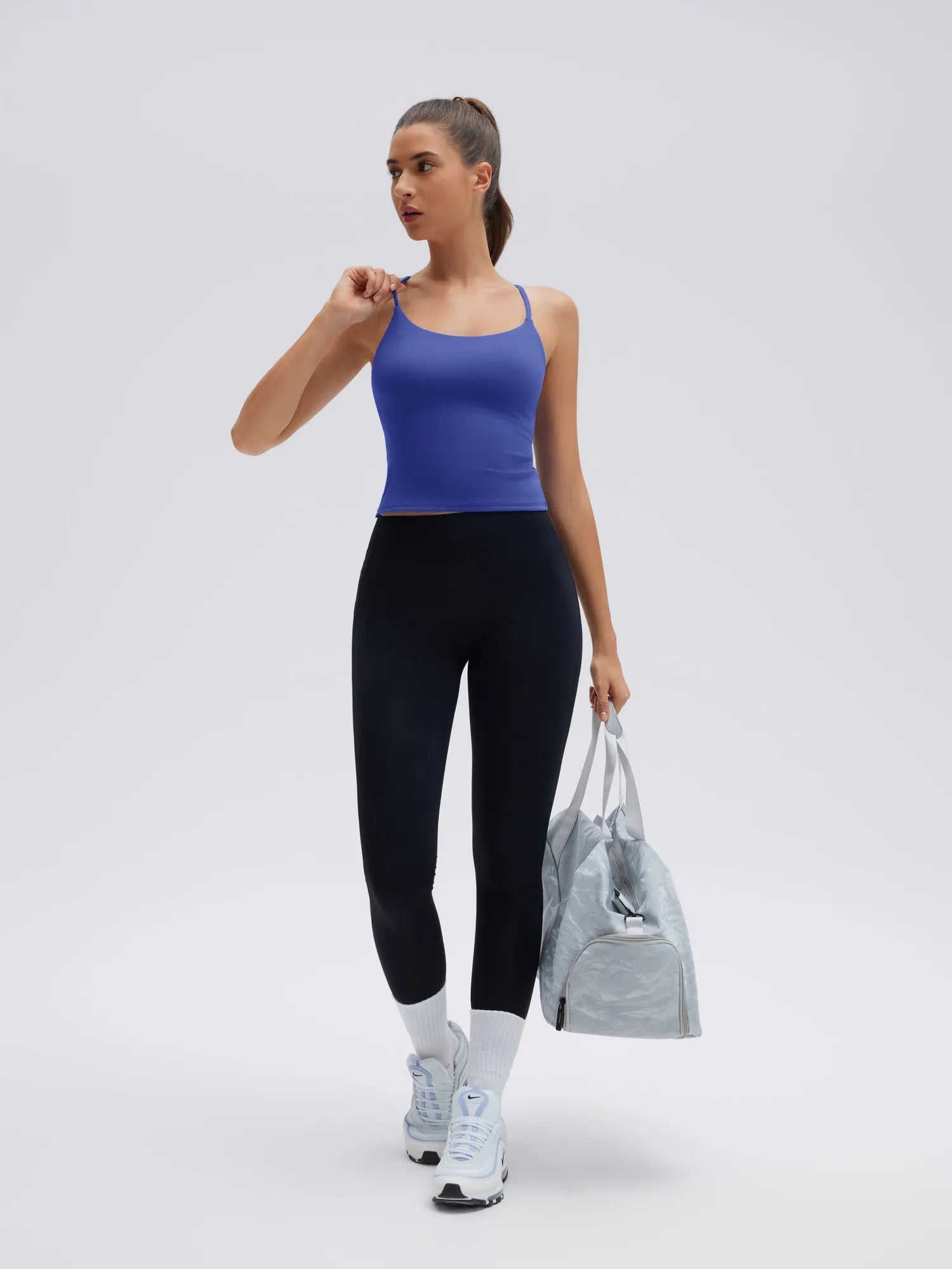 Longline Padded Open Back Spaghetti Strap Camisole Tops-SUUKSESS-SUUKSESS