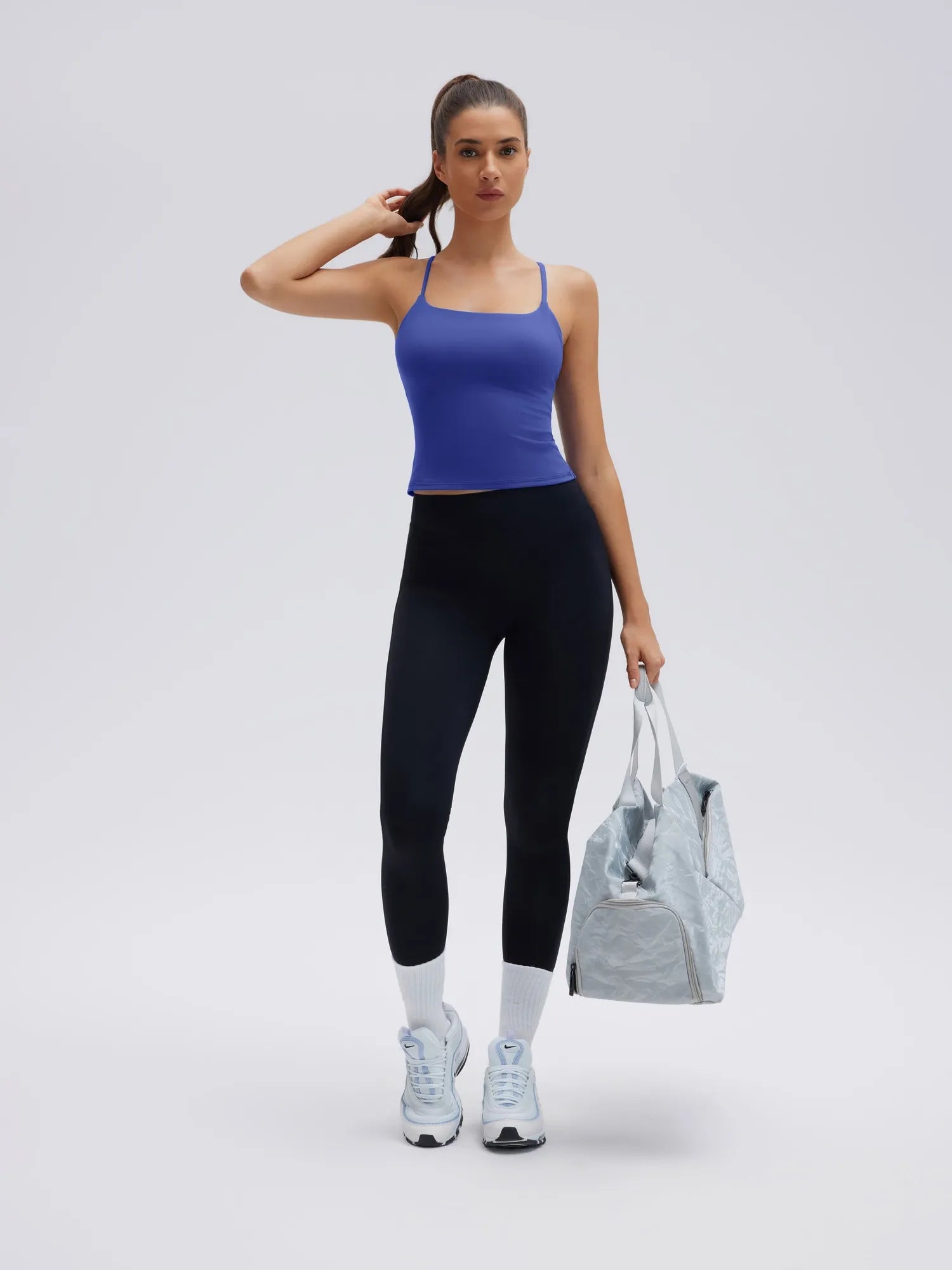 Longline Padded Open Back Spaghetti Strap Camisole Tops-SUUKSESS-SUUKSESS