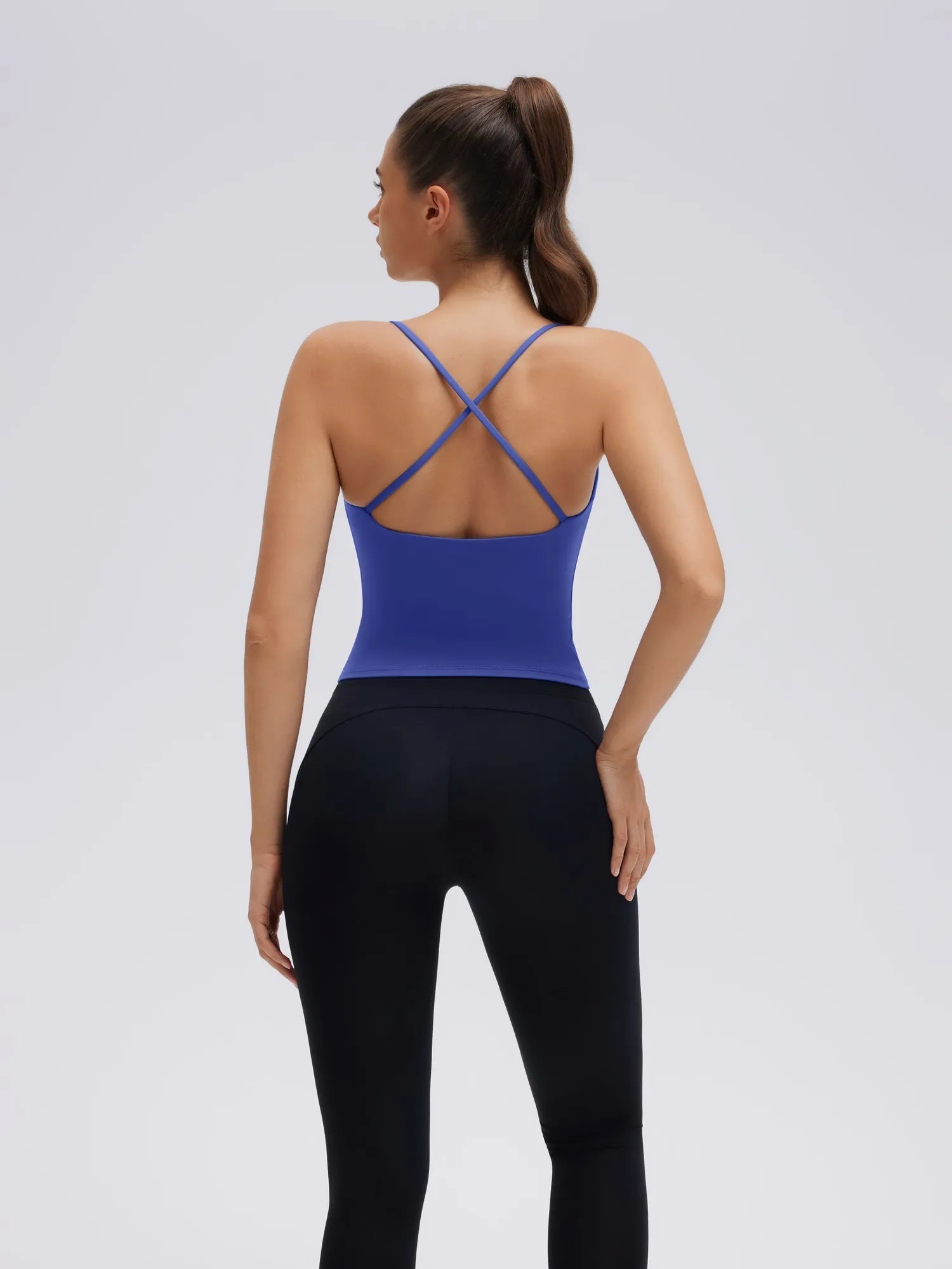 Longline Padded Open Back Spaghetti Strap Camisole Tops-SUUKSESS-SUUKSESS