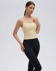 Longline Padded Open Back Spaghetti Strap Camisole Tops-SUUKSESS-Yellow-XS-SUUKSESS