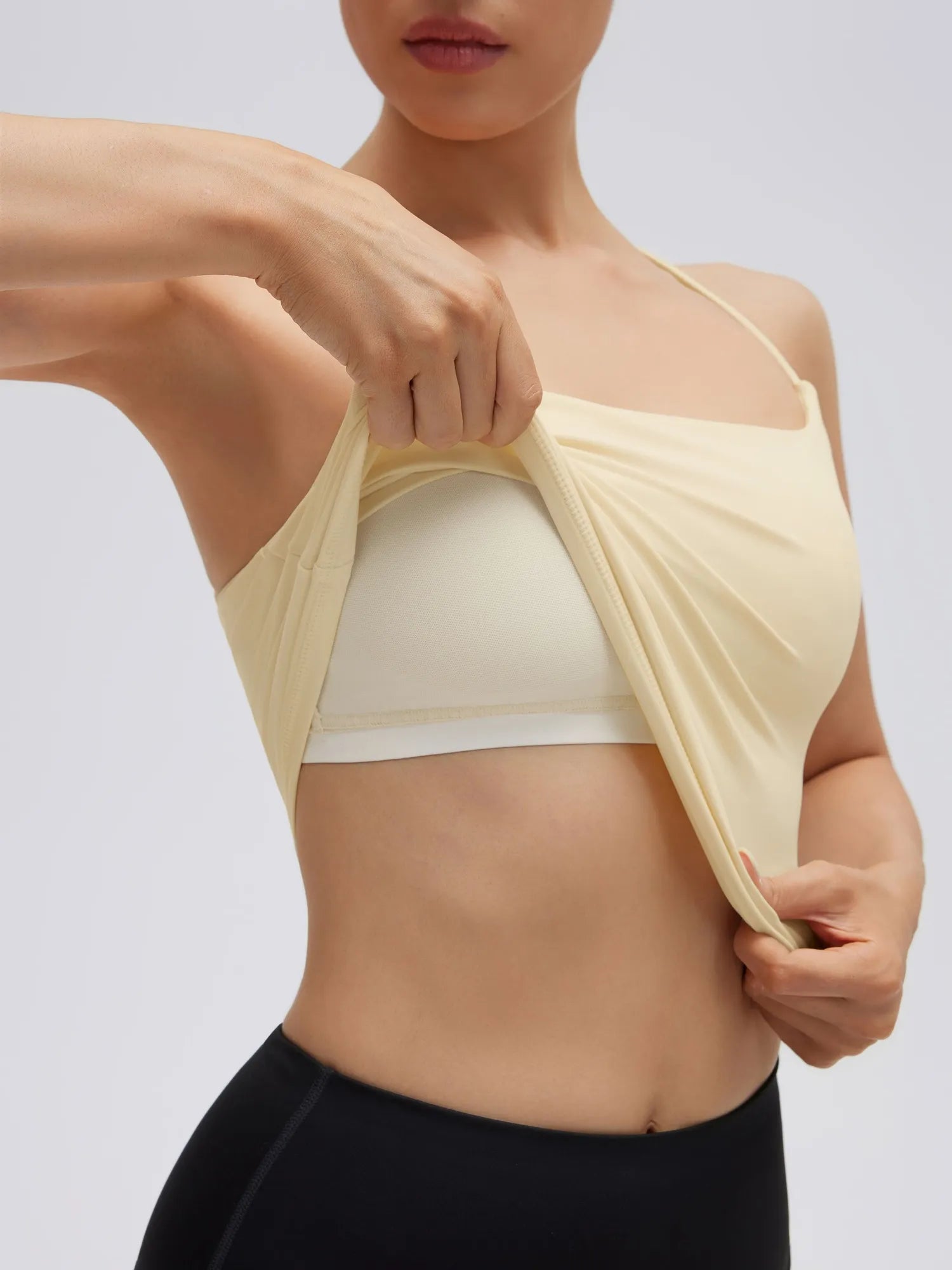 Longline Padded Open Back Spaghetti Strap Camisole Tops-SUUKSESS-SUUKSESS