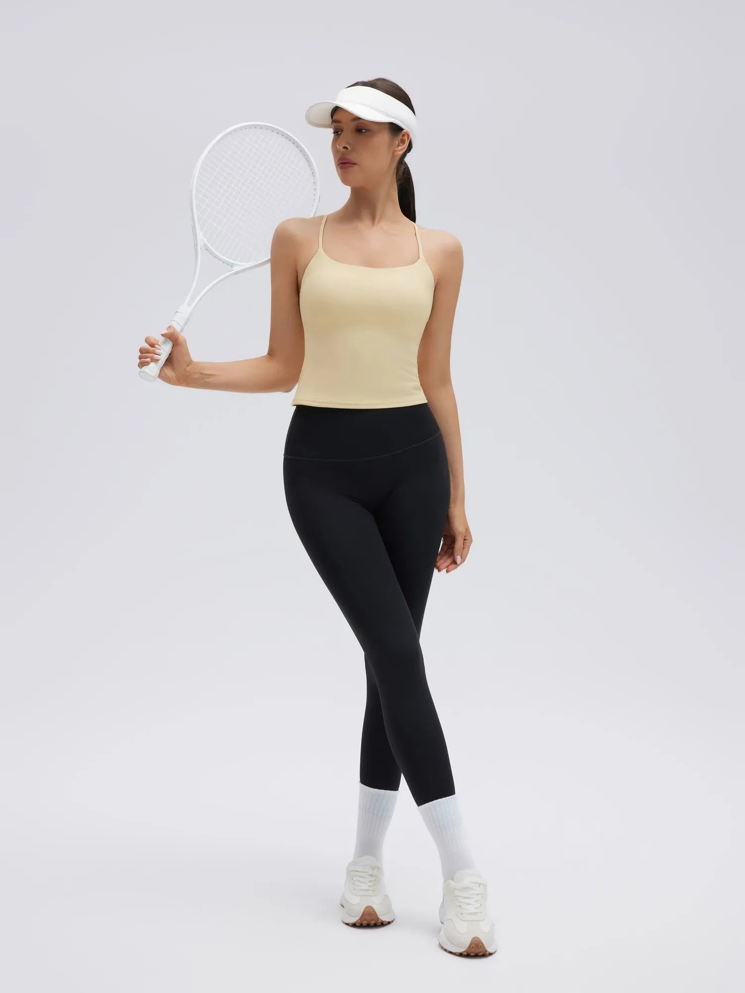 Longline Padded Open Back Spaghetti Strap Camisole Tops-SUUKSESS-SUUKSESS