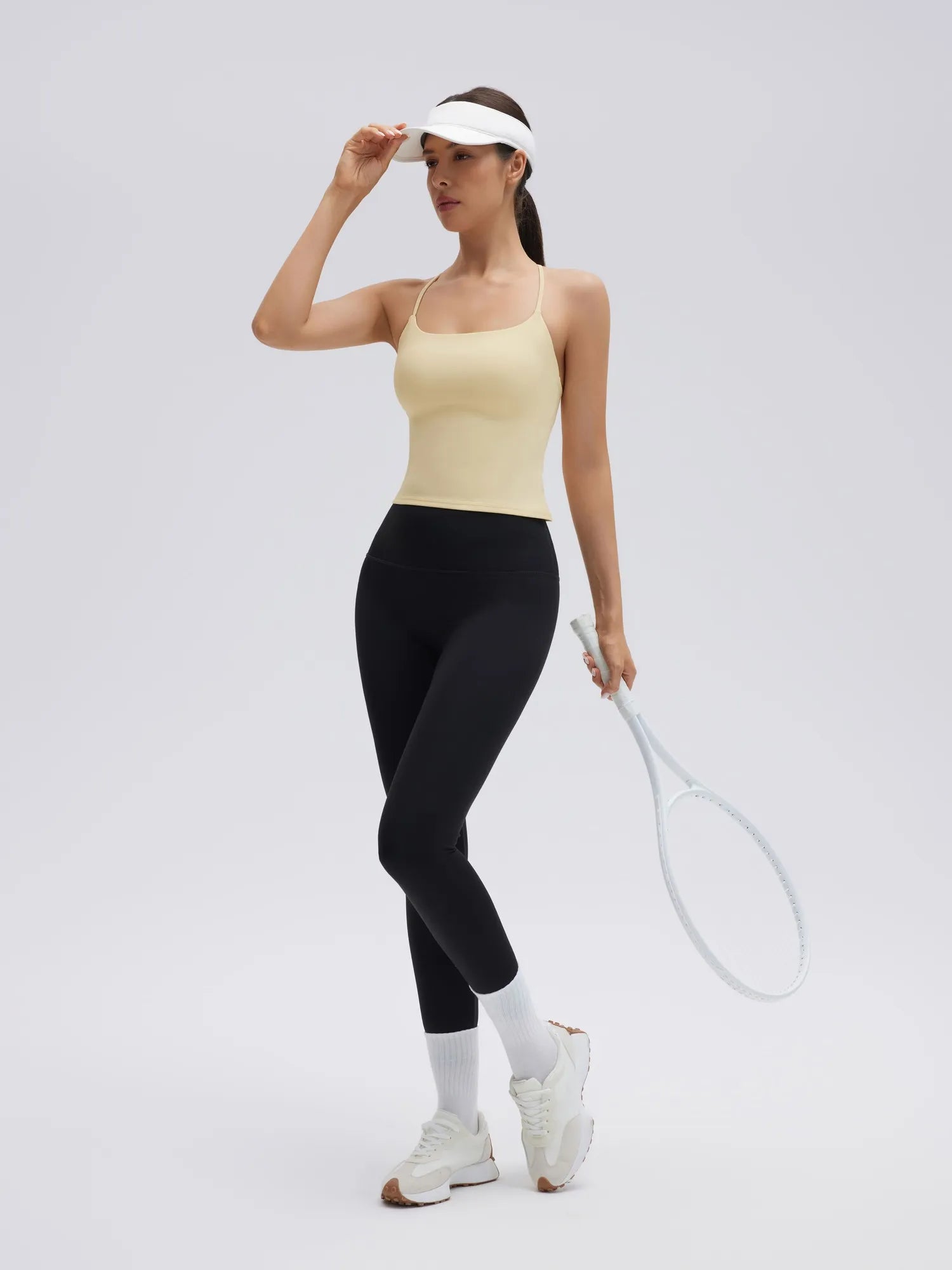 Longline Padded Open Back Spaghetti Strap Camisole Tops-SUUKSESS-SUUKSESS