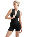 Ribbed Zip-Up Romper-SUUKSESS-SUUKSESS