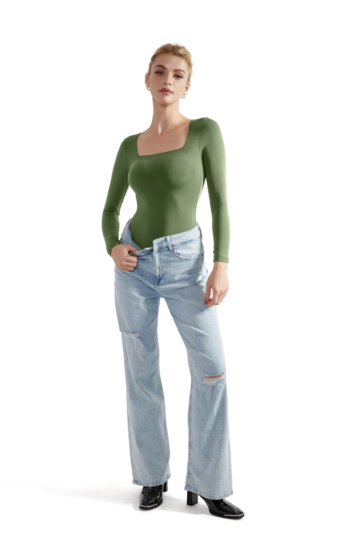 Buttery Soft Square Neck Bodysuit - Long Sleeve