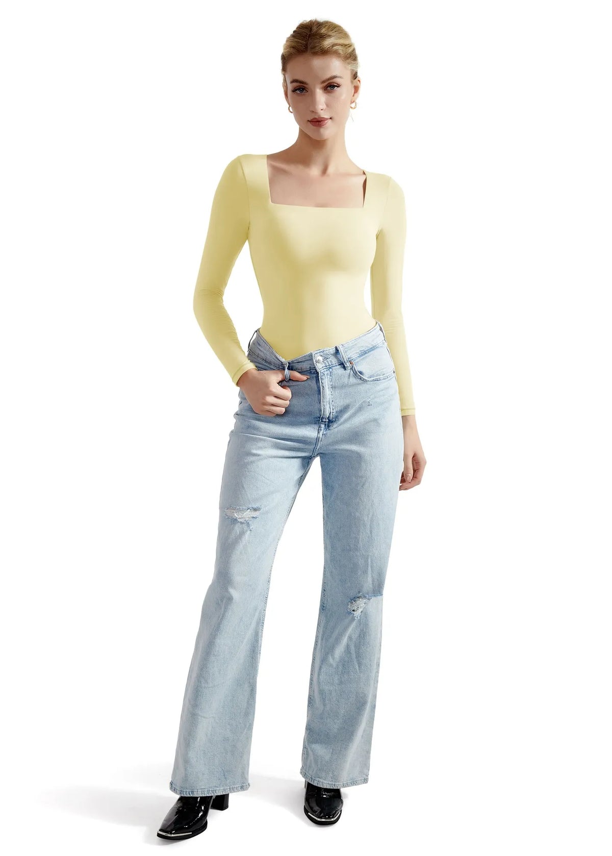 Buttery Soft Square Neck Bodysuit - Long Sleeve