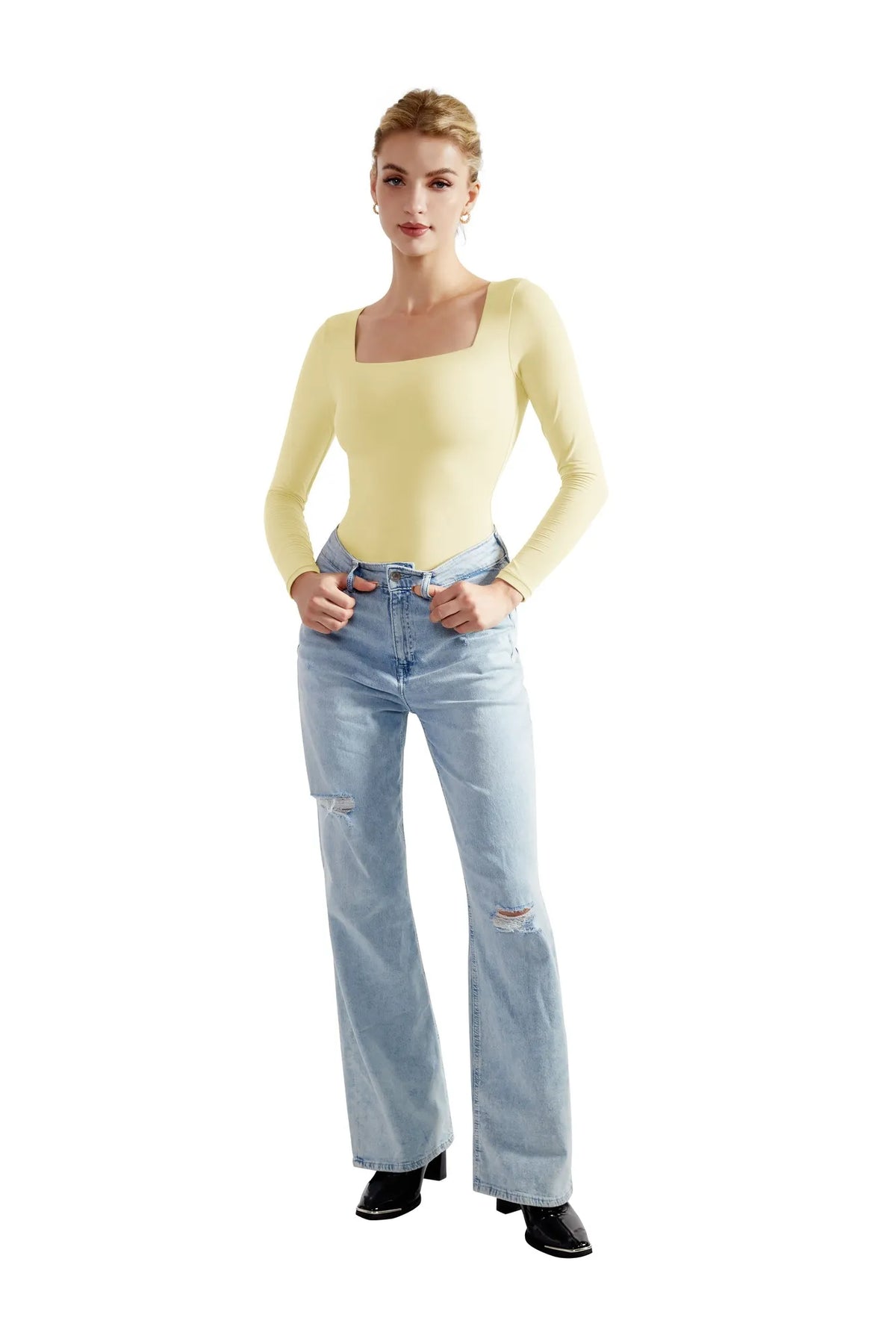 Buttery Soft Square Neck Bodysuit - Long Sleeve