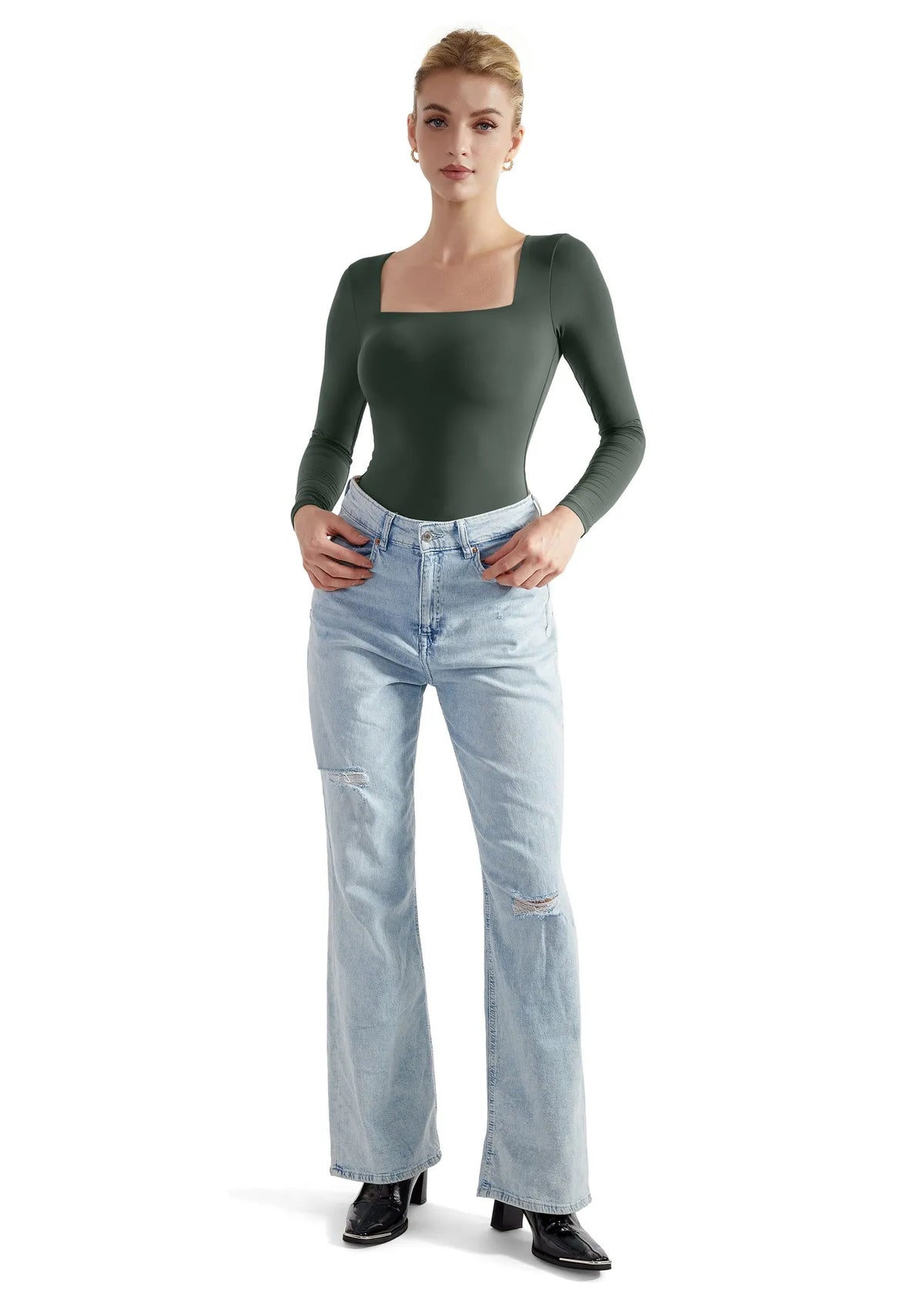Buttery Soft Square Neck Bodysuit - Long Sleeve