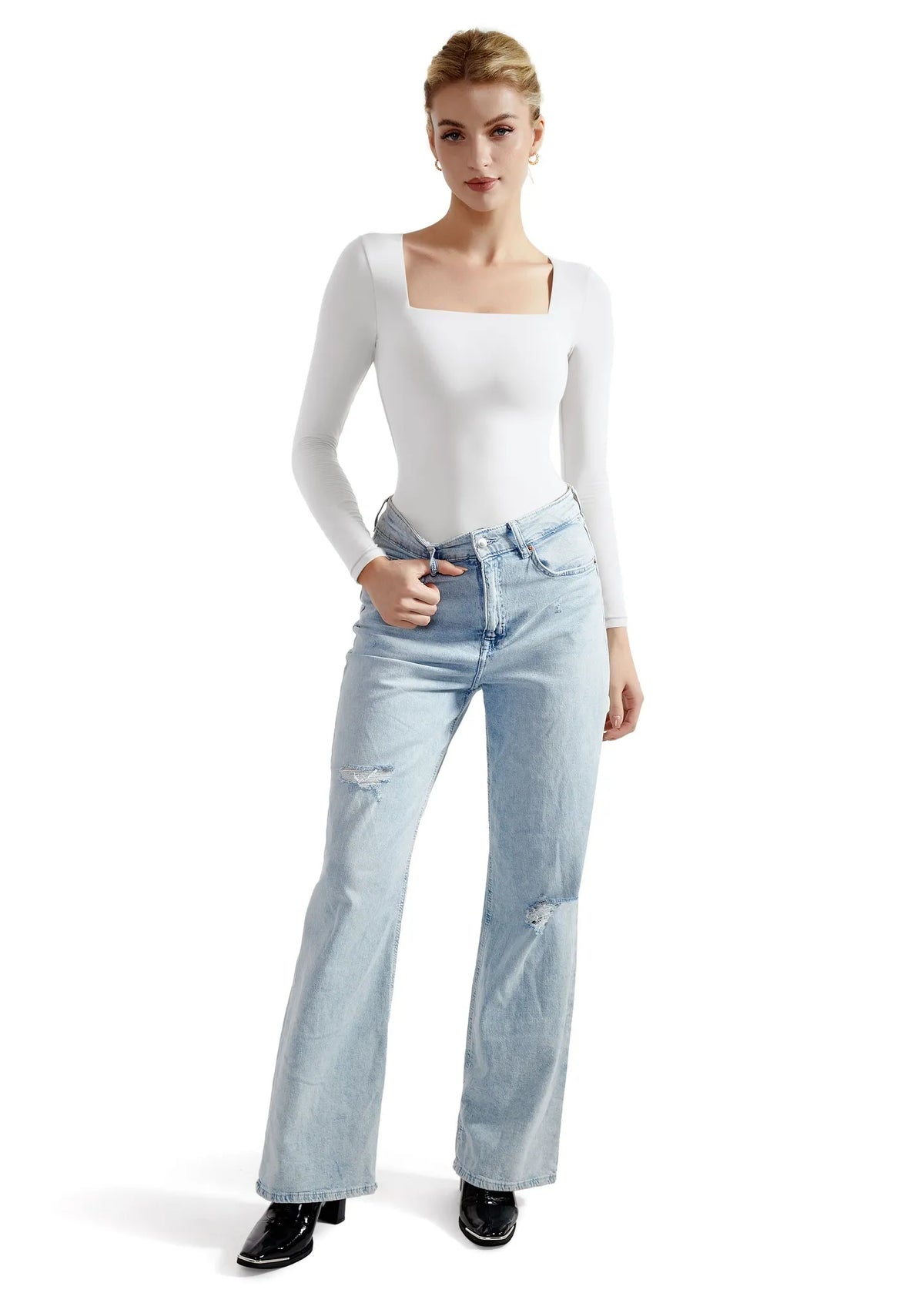 Buttery Soft Square Neck Bodysuit - Long Sleeve