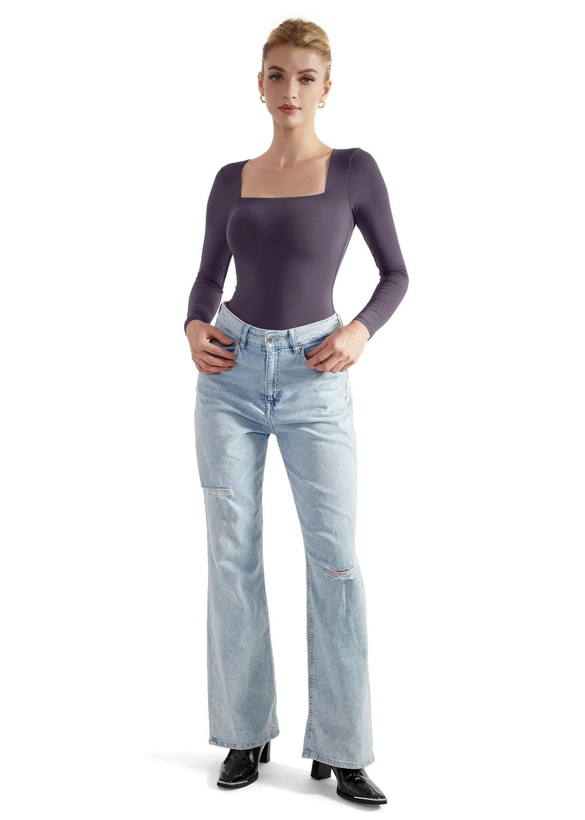 Buttery Soft Square Neck Bodysuit - Long Sleeve