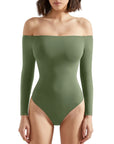 Buttery Soft Off Shoulder Bodysuit - Long Sleeve