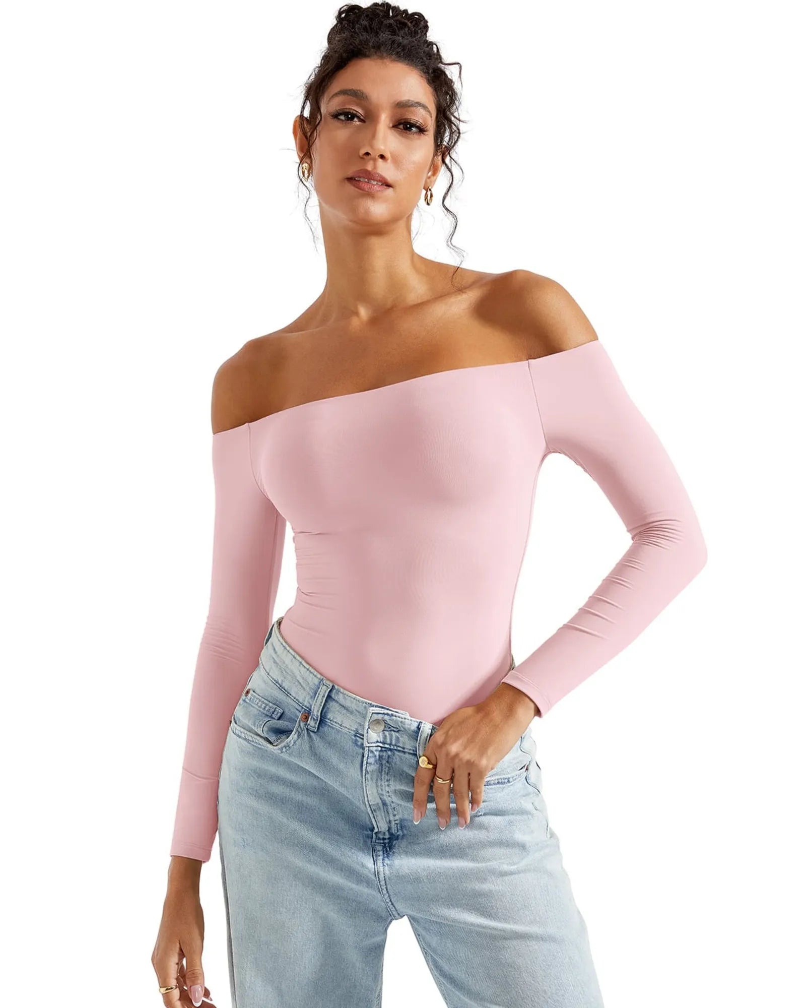 Buttery Soft Off Shoulder Bodysuit - Long Sleeve