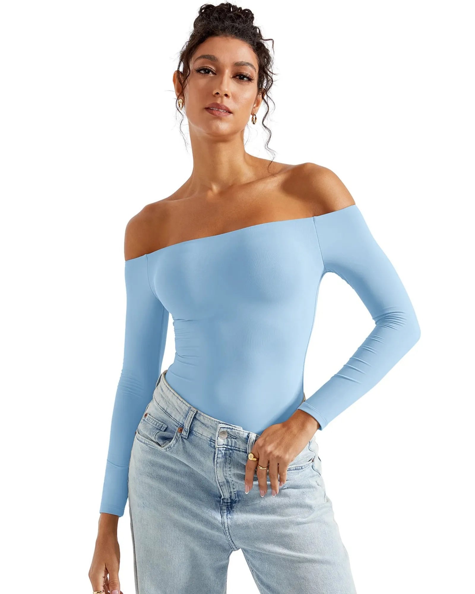 Buttery Soft Off Shoulder Bodysuit - Long Sleeve