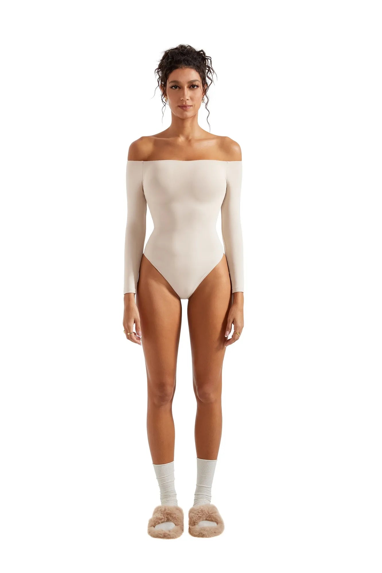 Buttery Soft Off Shoulder Bodysuit - Long Sleeve