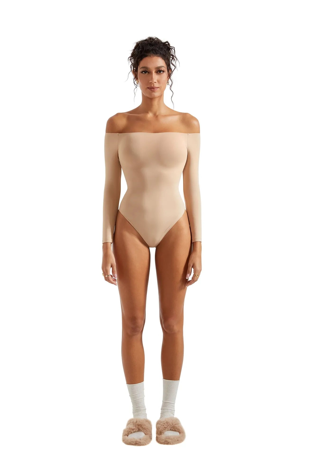 Buttery Soft Off Shoulder Bodysuit - Long Sleeve
