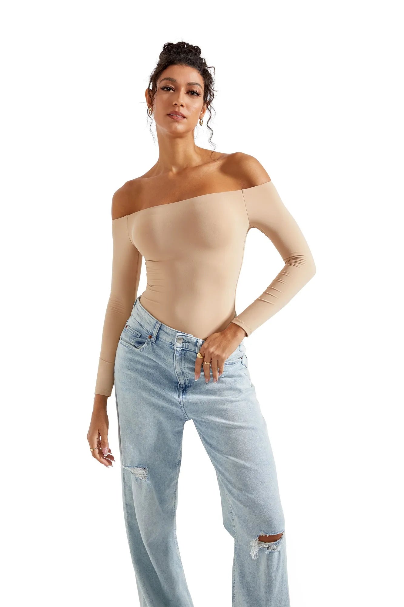 Buttery Soft Off Shoulder Bodysuit - Long Sleeve